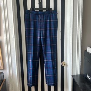 Paul Smith Men’s indigo teal plaid Trouser size 32 AW22